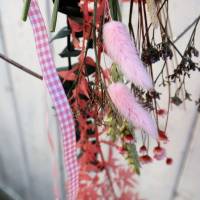 Türkranz Loop Herz Trockenblumen rosa Bild 4