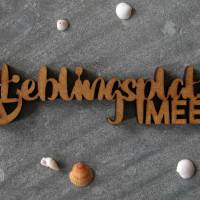 as-Herzwerk | LIEBLINGSPLATZ MEER | 3D Schriftzug Tischdeko Geschenk für Freunde und Familie 20cm Bild 3