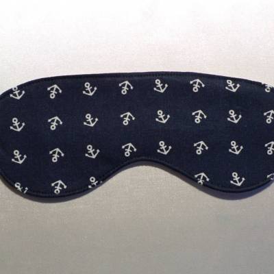 Schlafmaske Anker - blau-weiß