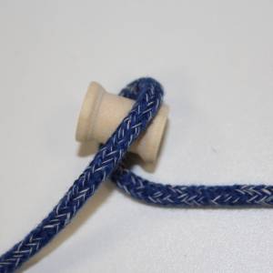 1 m Baumwollkordel, 5-6 mm, meliert, blau Bild 2