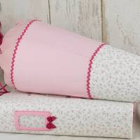 Schultüte Reh, aus Stoff  in rosa-beige mit Namen personalisiert für Mädchen zur Einschulung Bild 6