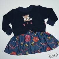 Pulli Sweatshirt Girly Sweater Mädchenkleid Kleid mit Tunika Rock in Gr. 92 Bild 1