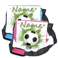 Kindergarten Rucksack oder Tasche Motiv Fußball mit Name / Personalisierbar / Blau / Rosa Bild 4
