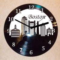 Boston Wanduhr Schallplattenuhr Schallplatte Wanduhr Vinyl Bild 1