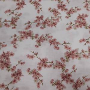 15,90 Euro/m   Musselin-Stoff Digitaldruck mit Kirschblüten, Bio-Baumwolle Bild 4