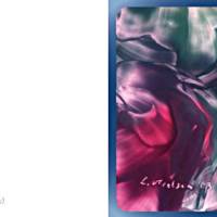 Kunst–Doppelkarte - „Blühender Rosenstrauch“ - bewusst ohne Textvorgabe - Design Ulrike Kröll. Bild 2