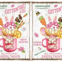 Bastelpapier - Decoupage-Papier - A4 - Softpapier - Vintage - Shabby - Hase - Bunny - Easter Treats - Ostern - 12950 Bild 2