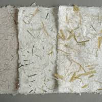 6 Blatt handgeschöpftes Papier mit Pflanzenfasern, ca. 14 cm x 21 cm, Sortiment, Papierset, Naturpapier, Bastelpapier Bild 4