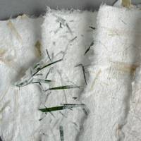6 Blatt handgeschöpftes Papier mit Pflanzenfasern, ca. 14 cm x 21 cm, Sortiment, Papierset, Naturpapier, Bastelpapier Bild 6
