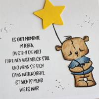 Trauerkarte für Kinder "Sternenkind" aus der Manufaktur Karla Bild 4