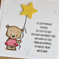 Trauerkarte für Kinder "Sternenkind" aus der Manufaktur Karla Bild 5