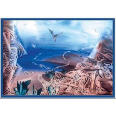 Kunst–Doppelkarte - „Wüstenlandschaft II“ - bewusst ohne Textvorgabe - Design  Ulrike Kröll.