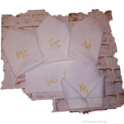 Stoffservietten Baumwolle 50 x 50 cm mit Initialen