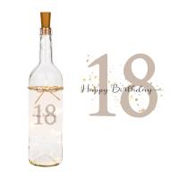 Geburtstagsgeschenk, Personalisiertes Flaschenlicht mit Zahl zum Geburtstag, Happy Birthday Geschenk Bild 1