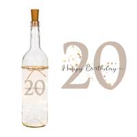 Geburtstagsgeschenk, Personalisiertes Flaschenlicht mit Zahl zum Geburtstag, Happy Birthday Geschenk Bild 2