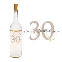 Geburtstagsgeschenk, Personalisiertes Flaschenlicht mit Zahl zum Geburtstag, Happy Birthday Geschenk Bild 3