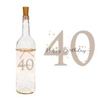 Geburtstagsgeschenk, Personalisiertes Flaschenlicht mit Zahl zum Geburtstag, Happy Birthday Geschenk Bild 5