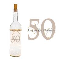 Geburtstagsgeschenk, Personalisiertes Flaschenlicht mit Zahl zum Geburtstag, Happy Birthday Geschenk Bild 6