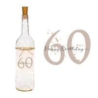 Geburtstagsgeschenk, Personalisiertes Flaschenlicht mit Zahl zum Geburtstag, Happy Birthday Geschenk Bild 7