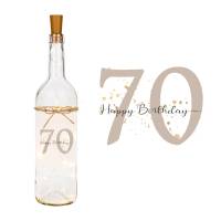 Geburtstagsgeschenk, Personalisiertes Flaschenlicht mit Zahl zum Geburtstag, Happy Birthday Geschenk Bild 8
