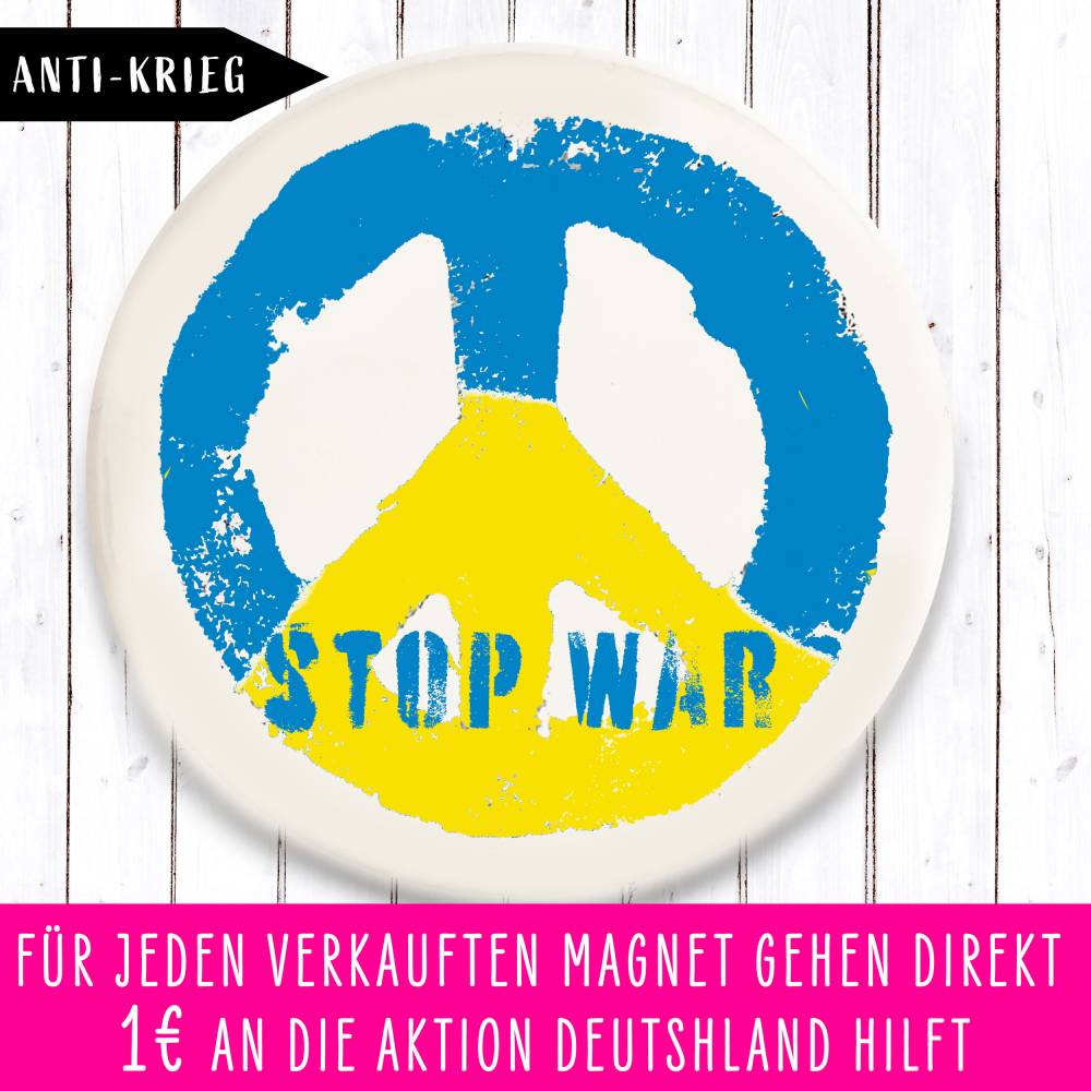 Charity Peace Stop War Magnet Bild 1