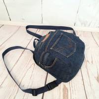 Rucksack klein, Jeans Rucksack, Jeans Upcycling, Recycling Bild 1