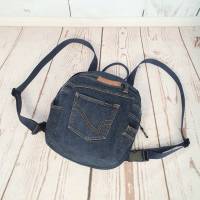 Rucksack klein, Jeans Rucksack, Jeans Upcycling, Recycling Bild 5
