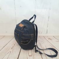 Rucksack klein, Jeans Rucksack, Jeans Upcycling, Recycling Bild 6