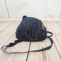 Rucksack klein, Jeans Rucksack, Jeans Upcycling, Recycling Bild 7