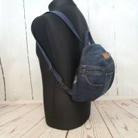 Rucksack klein, Jeans Rucksack, Jeans Upcycling, Recycling Bild 8