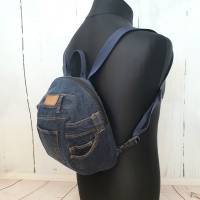 Rucksack klein, Jeans Rucksack, Jeans Upcycling, Recycling Bild 9
