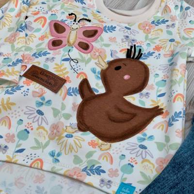 Applikationsvorlage Küken & Schmetterling | Frühlingstag | PDF-Datei