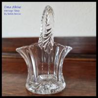 Vintage Kristallglas Körbchen - 50er Jahre Bild 1