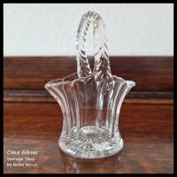 Vintage Kristallglas Körbchen - 50er Jahre Bild 2