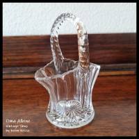 Vintage Kristallglas Körbchen - 50er Jahre Bild 3