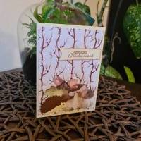 Geburtstagskarte - kleiner Igel - Bäume und Pilze Bild 2