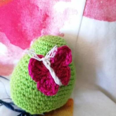 Gehäkelter Eierwärmer Schmetterling, Ostergeschenk, Osterdeko, Geschenk, Deko, Ostern