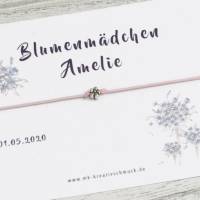 Blumenmädchen Armband Geschenk, Armband Kinder, Mädchen Schmuck, Blumenkind Hochzeit, Armband für Blumenkinder Bild 1