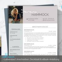 Lebenslauf Vorlage deutsch mit Anschreiben und Deckblatt | Lebenslaufvorlage Design Layout Bewerbungsvorlage pastell Bild 1