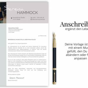 Lebenslauf Vorlage deutsch mit Anschreiben und Deckblatt | Lebenslaufvorlage Design Layout Bewerbungsvorlage pastell Bild 3
