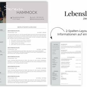 Lebenslauf Vorlage deutsch mit Anschreiben und Deckblatt | Lebenslaufvorlage Design Layout Bewerbungsvorlage pastell Bild 4