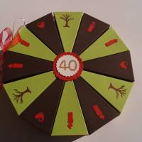 Geldgeschenk, Geschenk zum 40. Geburtstag, Geldgeschenkverpackung,  Geschenkschachtel zum Geburtstag,Geburtstagskind Bild 3