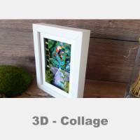 dschungel bild tukan 3D unikat personalisierbar gerahmt dschungelbild collage Bild 1