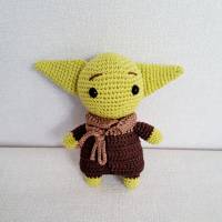 Baby Yoda, Baby Alien Kind, Spielzeug, Amigurumi, Baby Yoda Spielzeug,  Baby Yoda gehäkelt Bild 1