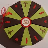 Geldgeschenk, Geschenk zum 50. Geburtstag, Geldgeschenkverpackung,  Geschenkschachtel zum Geburtstag,Geburtstagskind Bild 6