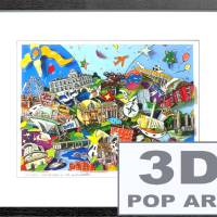 Aachen 3D mixed media bild souvenir geschenk 3D pop art städte bilder Bild 1