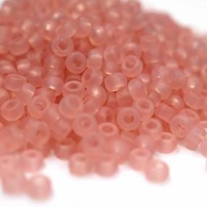 10g 8/0 Czech Seed Beads Matubo | Matte Opal Pink, Bild 1