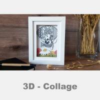 hunde bild geschenk für hundebesitzer hundefreund hund 3D personalisierbar gerahmt hundebild collage Bild 1