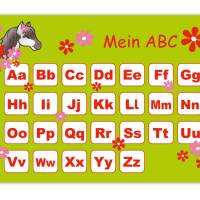 ABC Lernposter | Pony Blumen - grün rot Bild 1