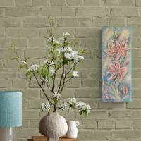 SUMPFGLADIOLE 20cmx50cm - modernes Blumenbild auf Leinwand von Christiane Schwarz Bild 2